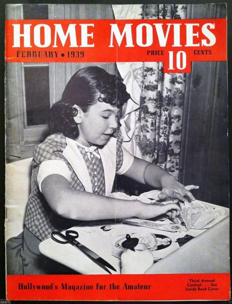 HOME MOVIES magazine side cover February 1939