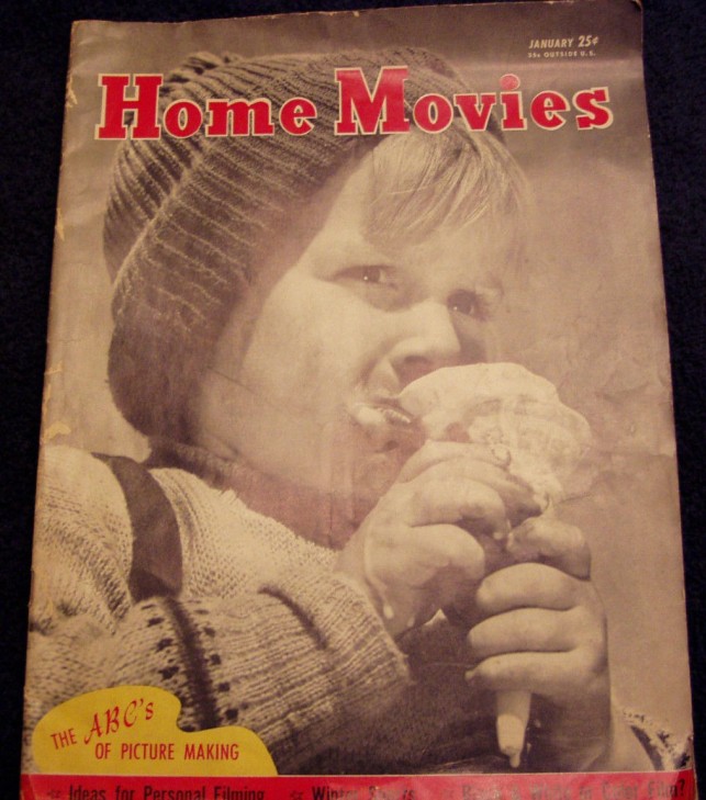HOME MOVIES magazine side cover January 1949
