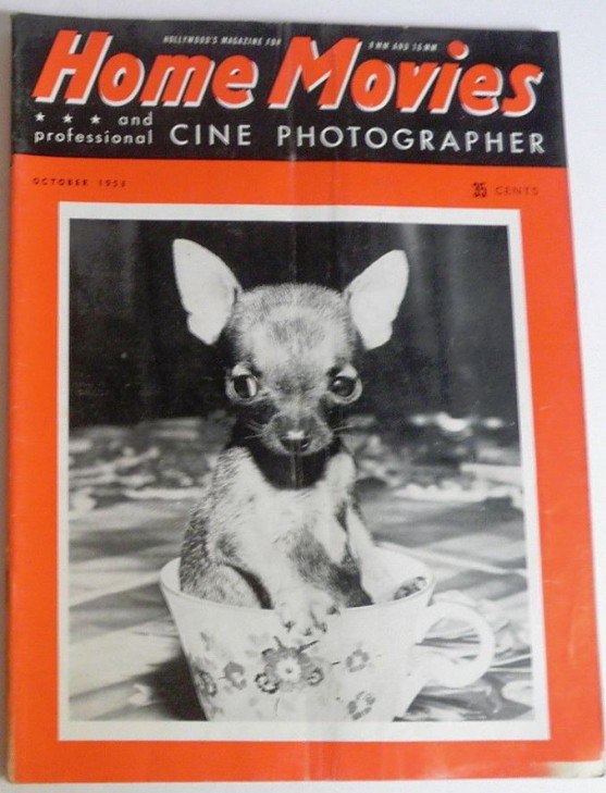 HOME MOVIES magazine side cover October 1953