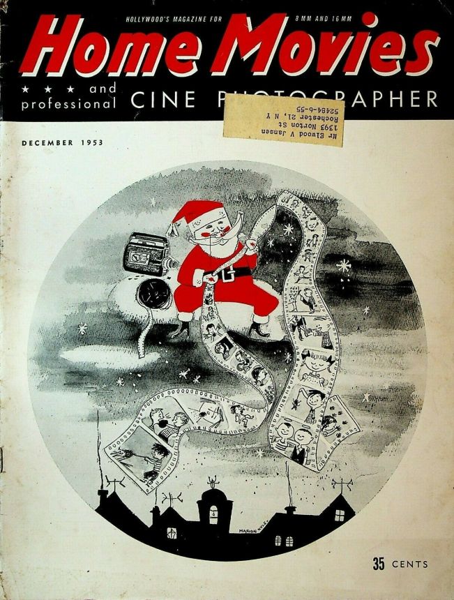 HOME MOVIES magazine side cover December 1953