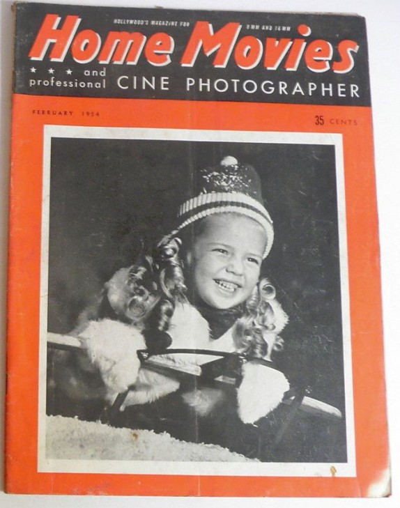 HOME MOVIES magazine side cover February 1954