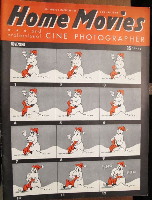 HOME MOVIES magazine side cover November 1958