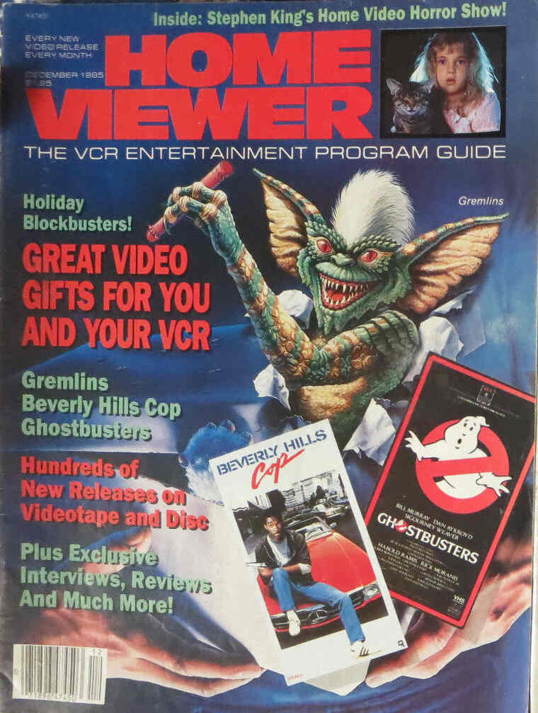 HOME VIEWER magazine side cover December 1985