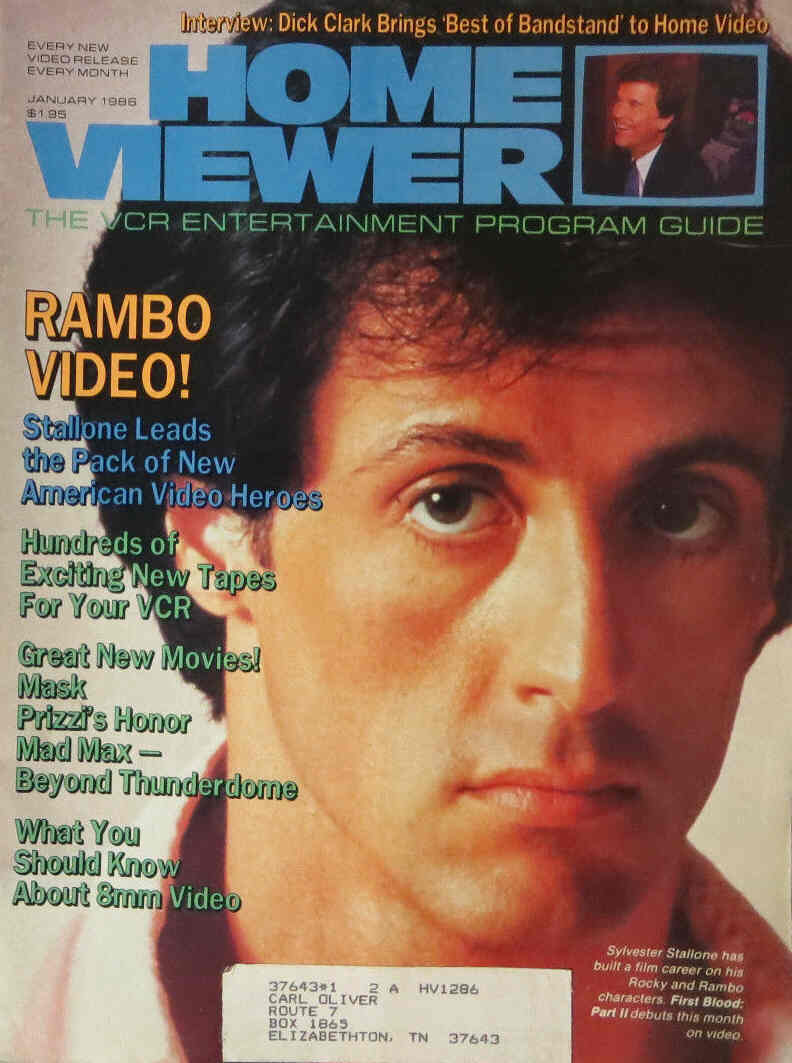 HOME VIEWER magazine side cover January 1986