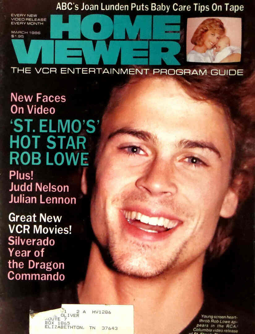 HOME VIEWER magazine side cover March 1986
