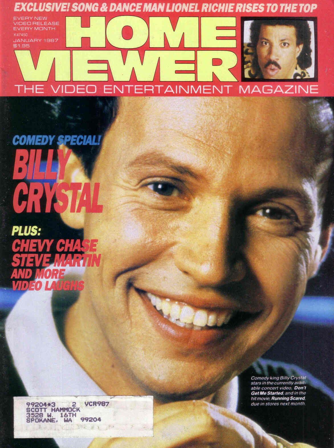 HOME VIEWER magazine side cover January 1987