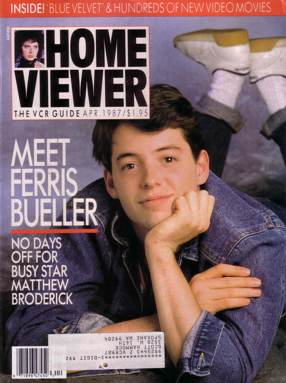 HOME VIEWER magazine side cover April 1987