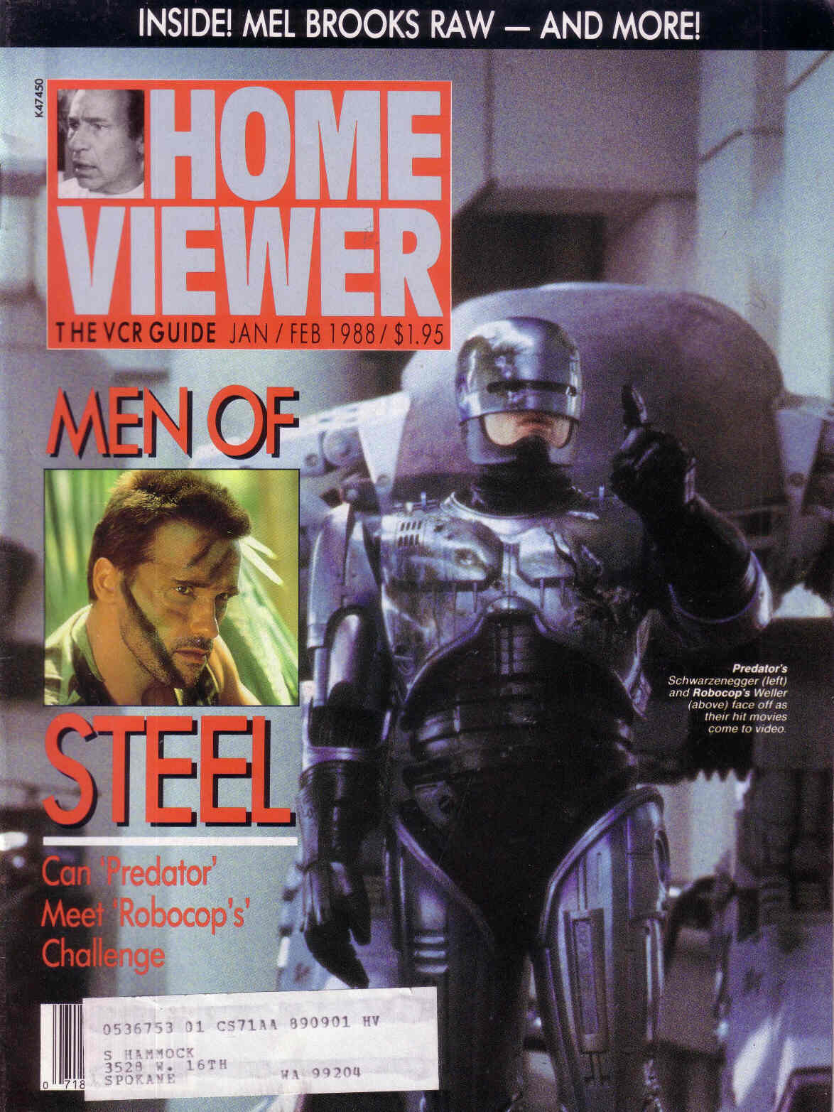 HOME VIEWER magazine side cover January/February 1988