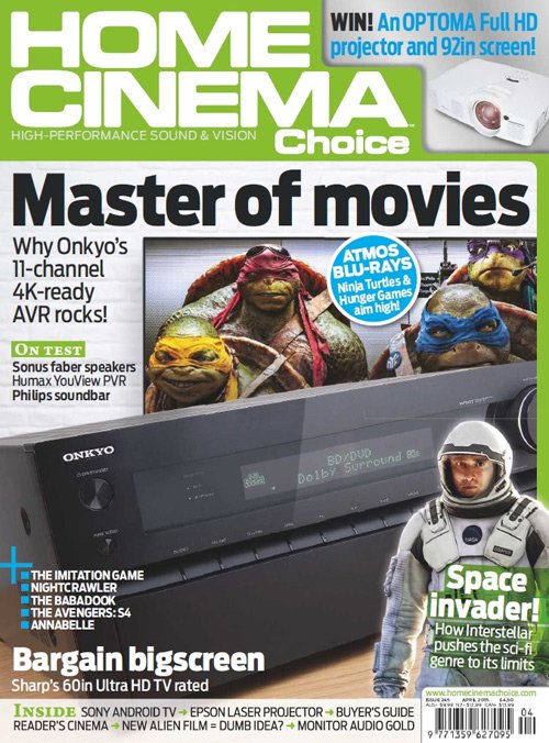 HOME CINEMA CHOICE magazine side cover Issue 258 April 2016