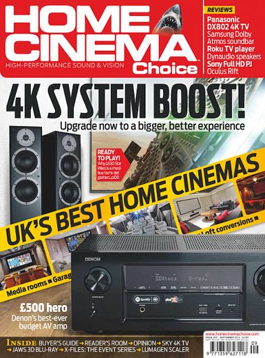 HOME CINEMA CHOICE magazine side cover Issue 263 September 2016