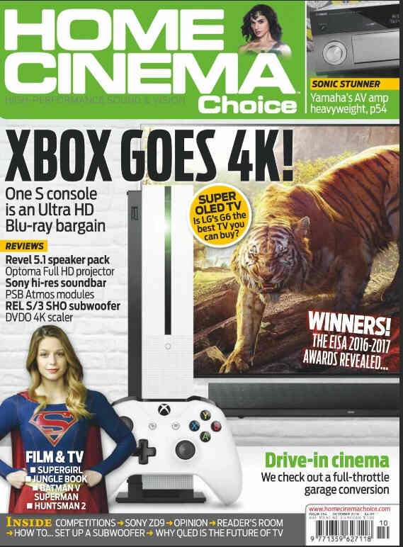 HOME CINEMA CHOICE magazine side cover Issue 264 October 2016