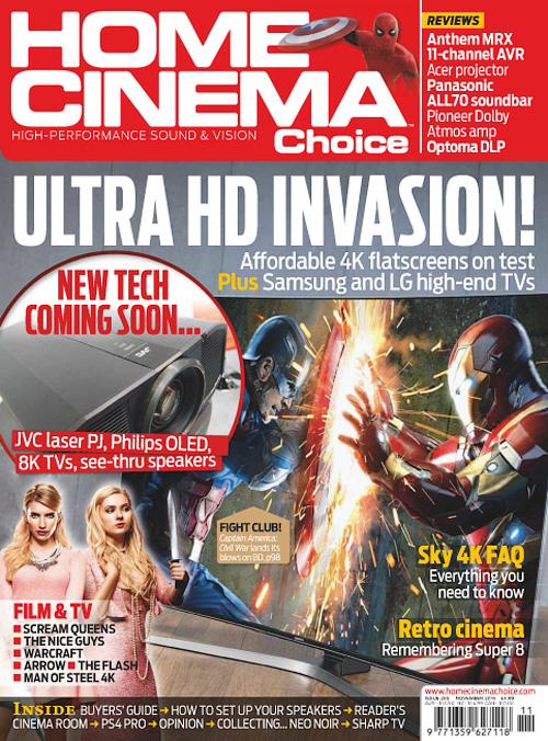HOME CINEMA CHOICE magazine side cover Issue 265 November 2016
