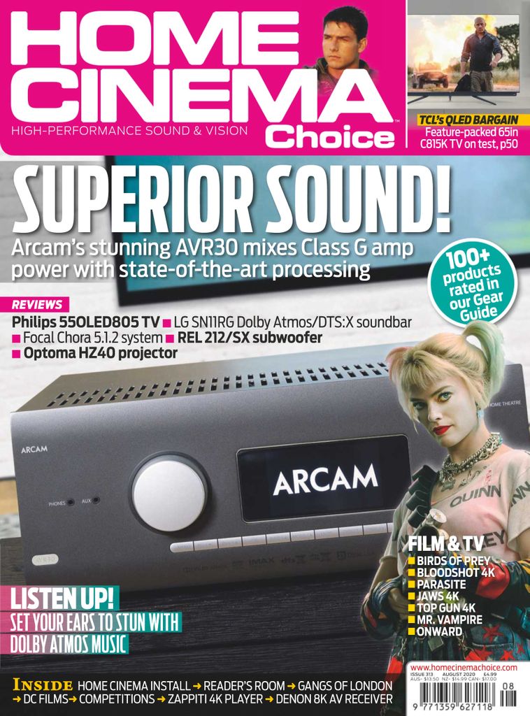 HOME CINEMA CHOICE magazine side cover Issue 313  August 2020