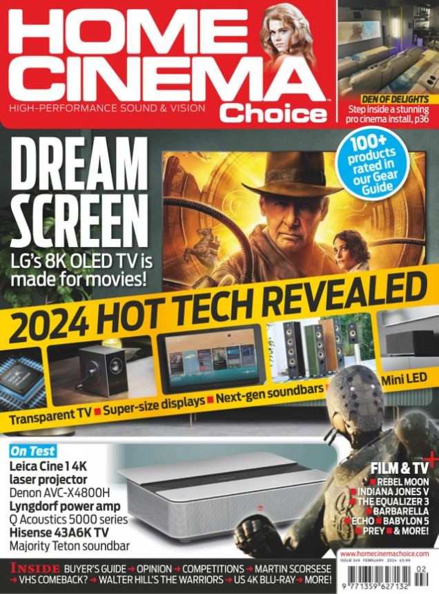 HOME CINEMA CHOICE magazine side cover  February 2024