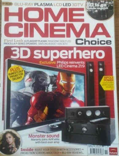 HOME CINEMA CHOICE magazine side cover Issue 187 November 2010