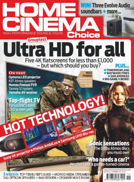 HOME CINEMA CHOICE magazine side cover Issue 252 November 2015