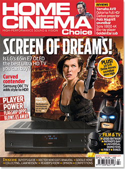 HOME CINEMA CHOICE magazine side cover Issue 274 July 2017