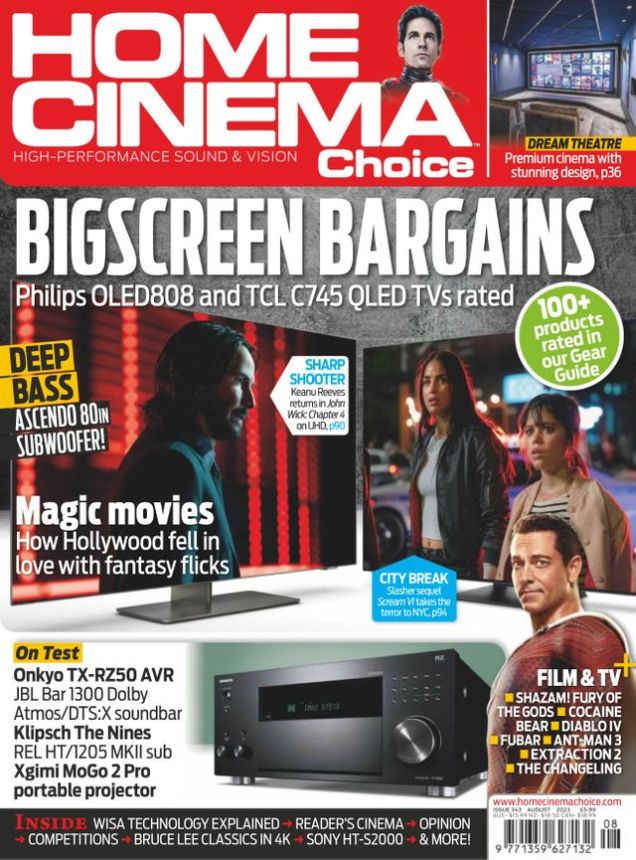 HOME CINEMA CHOICE magazine side cover  August 2023