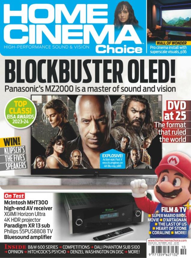 HOME CINEMA CHOICE magazine side cover  October 2023