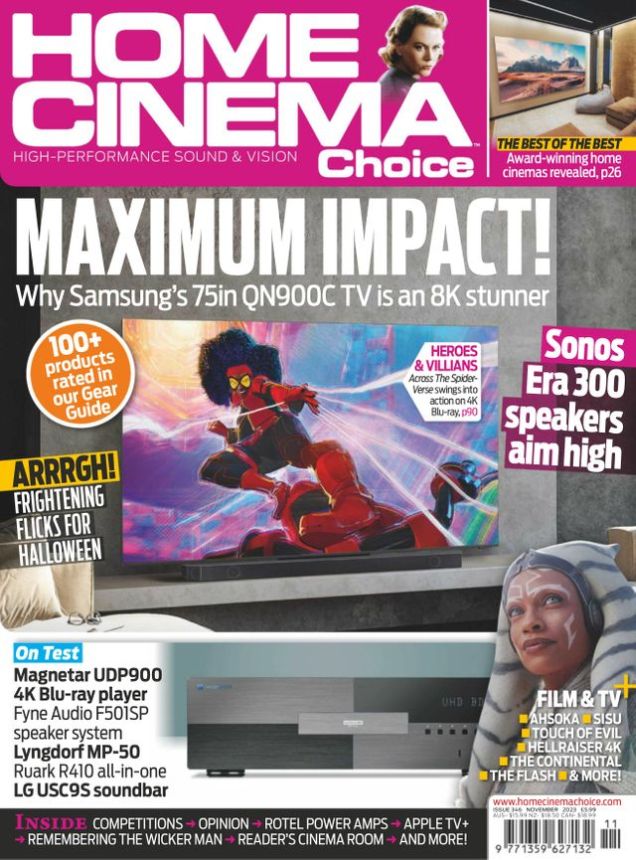 HOME CINEMA CHOICE magazine side cover  November 2023