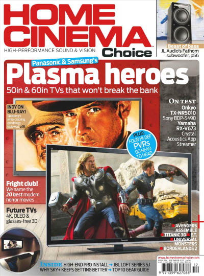 HOME CINEMA CHOICE magazine side cover Issue 214 December 2012