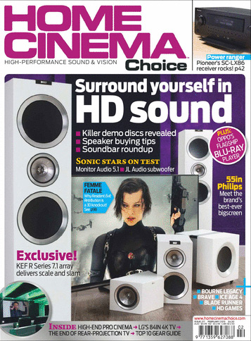 HOME CINEMA CHOICE magazine side cover Issue 217 February 2013