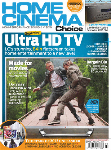 HOME CINEMA CHOICE magazine side cover Issue 218 March 2013