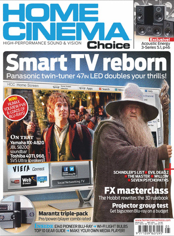 HOME CINEMA CHOICE magazine side cover Issue 220 May 2013