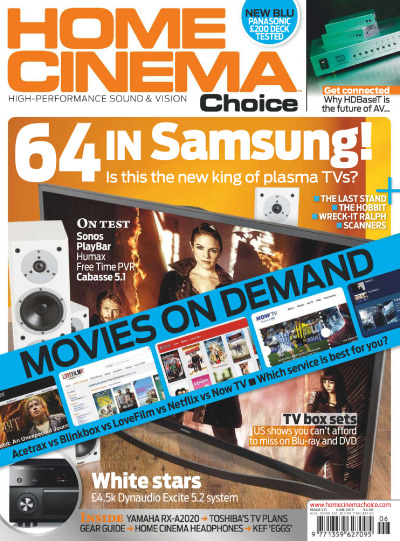 HOME CINEMA CHOICE magazine side cover Issue 221 June 2013