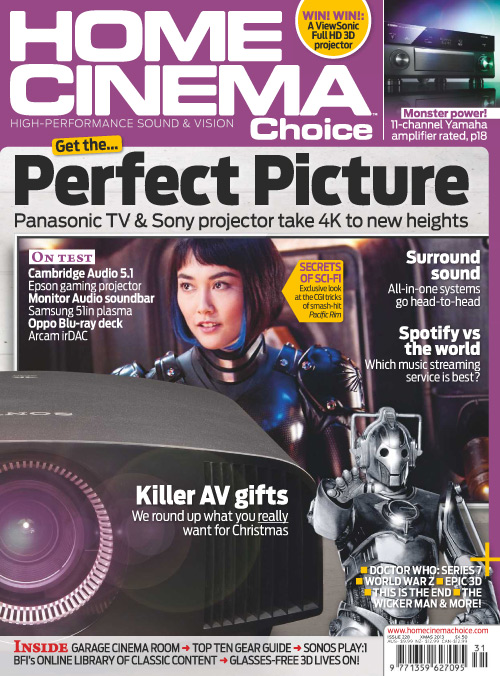 HOME CINEMA CHOICE magazine side cover Issue 228  Christmas December 2013