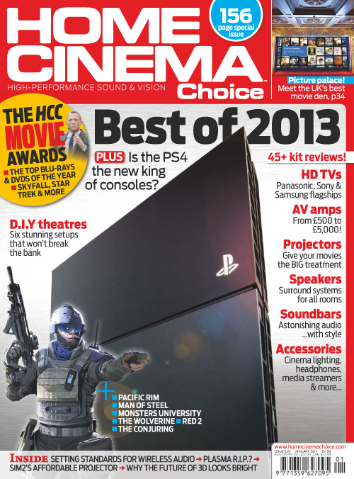 HOME CINEMA CHOICE magazine side cover Issue 229 January 2014