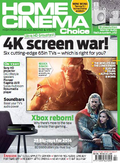 HOME CINEMA CHOICE magazine side cover Issue 230 February 2014