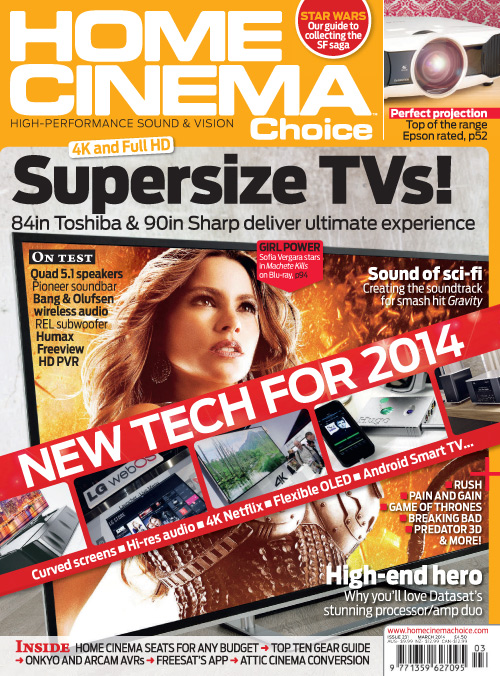 HOME CINEMA CHOICE magazine side cover Issue 231 March 2014