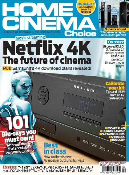 HOME CINEMA CHOICE magazine side cover Issue 232 April 2014