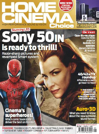 HOME CINEMA CHOICE magazine side cover Issue 233 May 2014