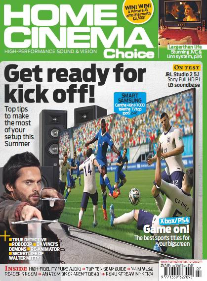 HOME CINEMA CHOICE magazine side cover Issue 235 July 2014
