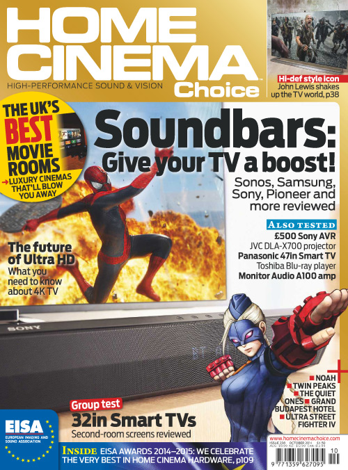 HOME CINEMA CHOICE magazine side cover Issue 238 October 2014