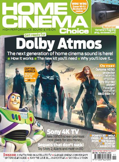 HOME CINEMA CHOICE magazine side cover Issue 239 November 2014