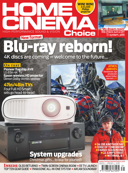 HOME CINEMA CHOICE magazine side cover Issue 241  Christmas December 2014