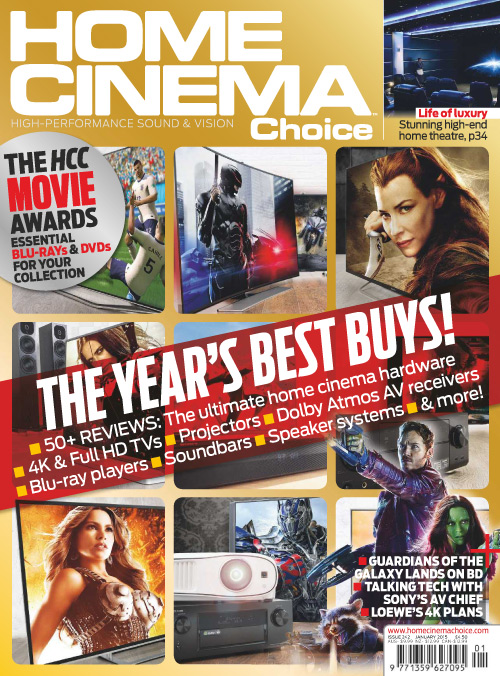 HOME CINEMA CHOICE magazine side cover Issue 242 January 2015
