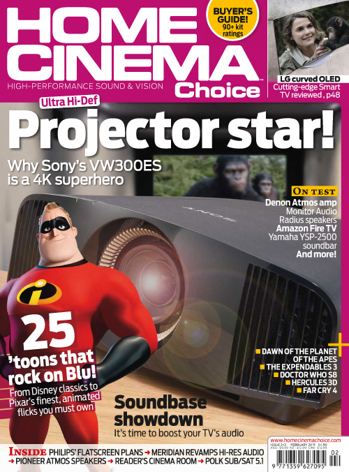 HOME CINEMA CHOICE magazine side cover Issue 243 February 2015