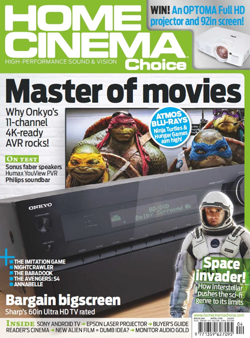 HOME CINEMA CHOICE magazine side cover Issue 245 April 2015