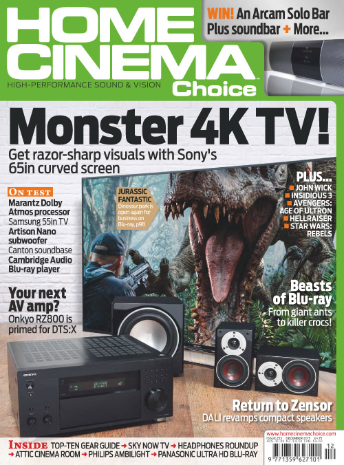 HOME CINEMA CHOICE magazine side cover Issue 253 December 2015