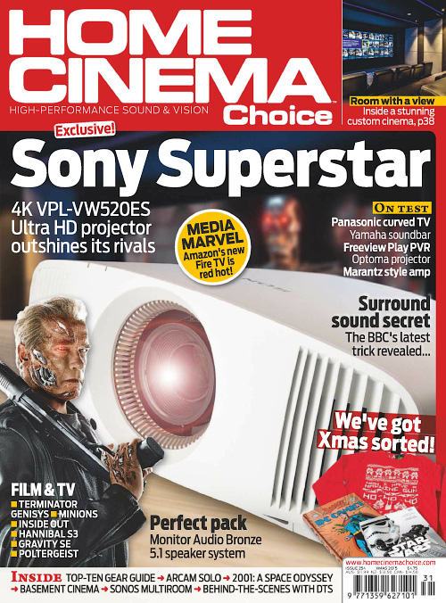 HOME CINEMA CHOICE magazine side cover Issue 254  Christmas December 2015