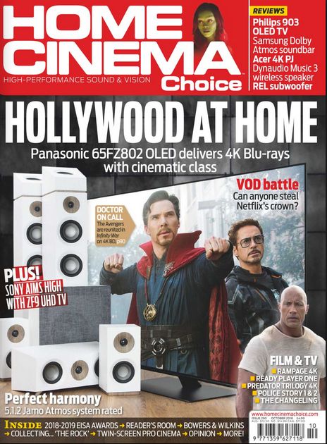 HOME CINEMA CHOICE magazine side cover Issue 290  October 2018