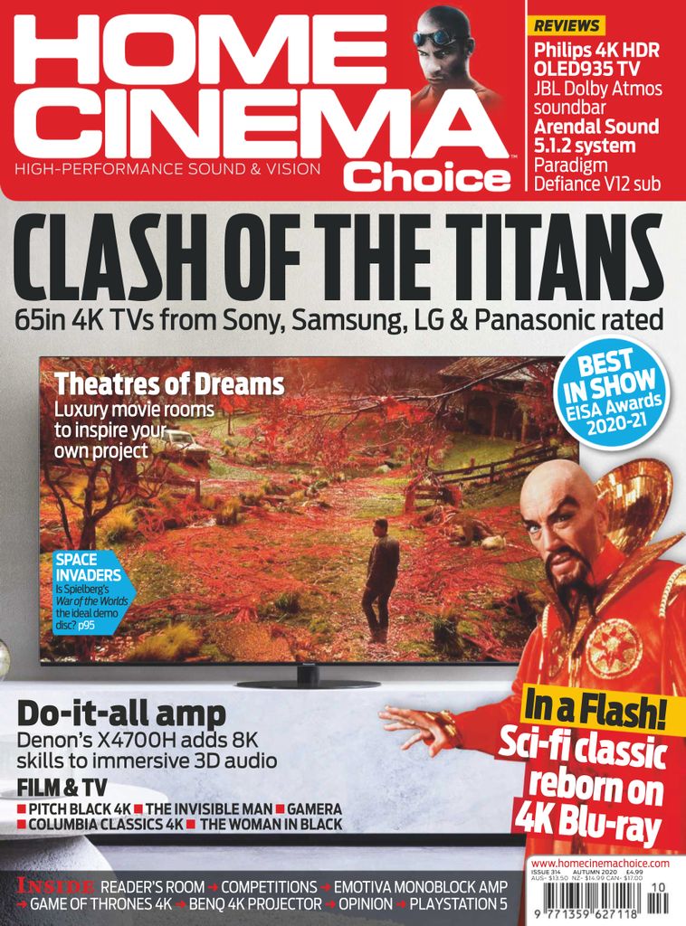 HOME CINEMA CHOICE magazine side cover Issue 314 Autumn 2020