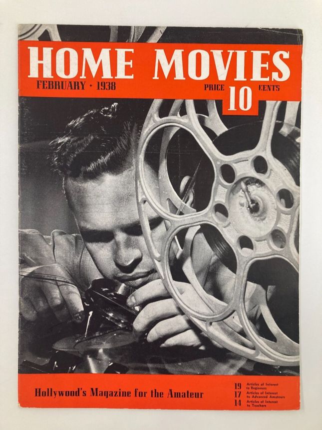 HOME MOVIES magazine side cover  February 1938