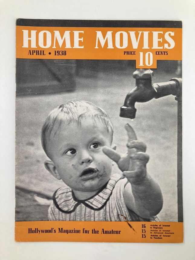 HOME MOVIES magazine side cover  April 1938