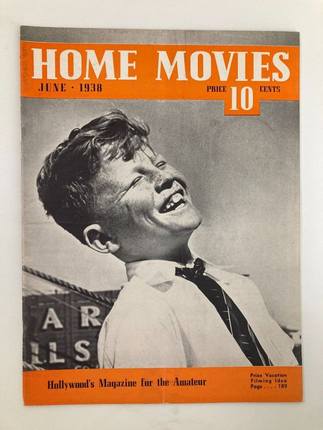 HOME MOVIES magazine side cover  June 1938