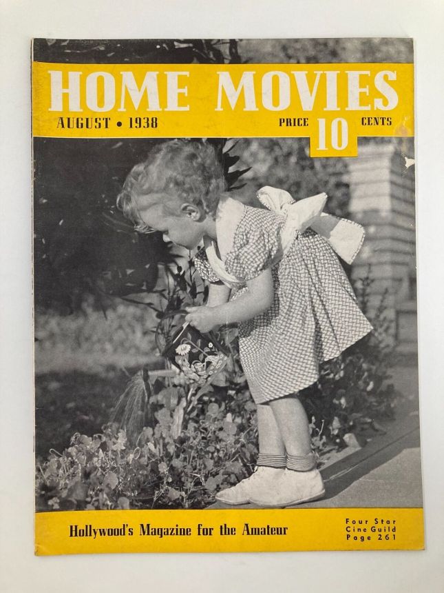HOME MOVIES magazine side cover  August 1938